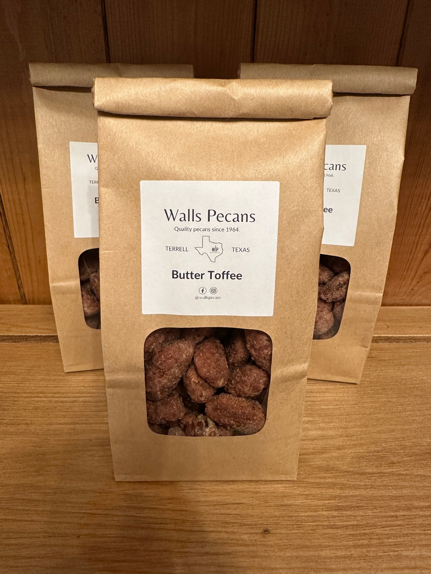 1/2 lb. Bag - Butter Toffee Candied Pecans